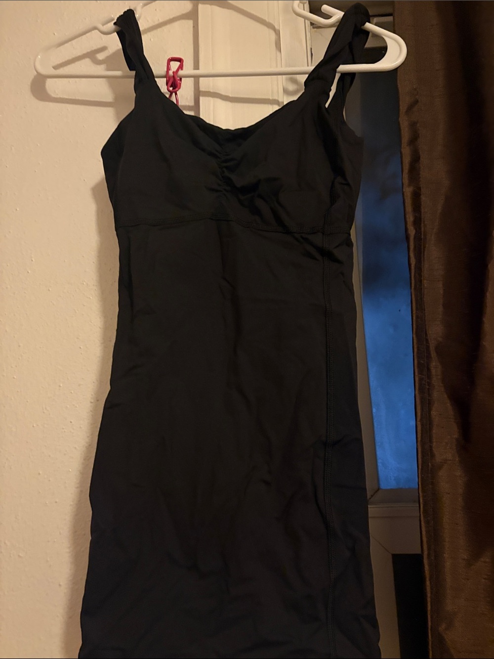 lululemon athletica Black Fitted Tank Mini Dress with Wide Straps